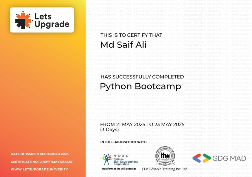 Python Bootcamp