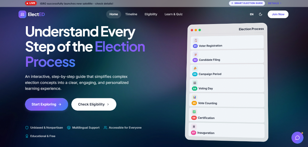 ElectED — Election Process Education Assistant