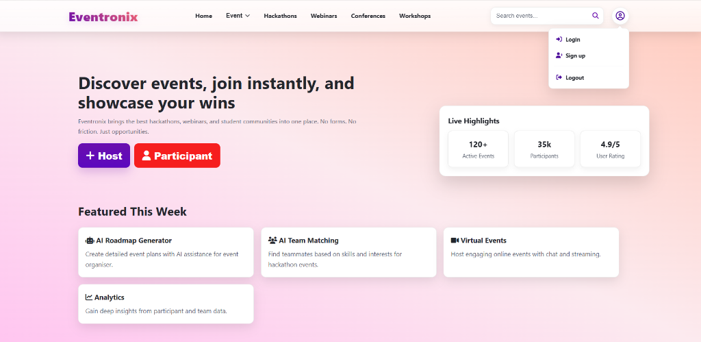 Eventronix — AI-Powered Event Management & Collaboration Platform